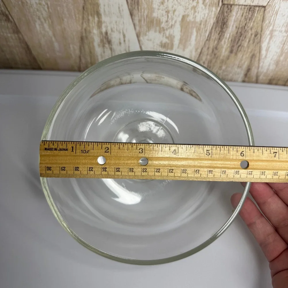 Clear Glass Round Cake Dome Cloche Server Lid w/ Knob Handle 6.25 Inch